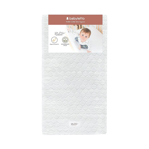 Shop Babyletto Pure Core Mini Crib Mattress with Hybrid Quilted Waterproof Cover (Lightweight) (M5346C), White at GoodBuy Gear