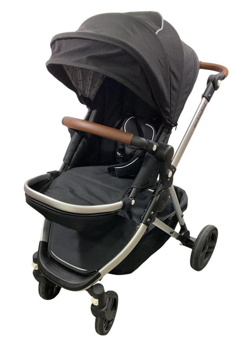 Mockingbird Single 2.0 Stroller, 2025, Black, Silver With Penny Leather, Windowpane
