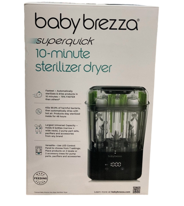 Shop Baby Brezza 10 Minute SuperQuick Bottle Sterilizer + Dryer, Black at GoodBuy Gear