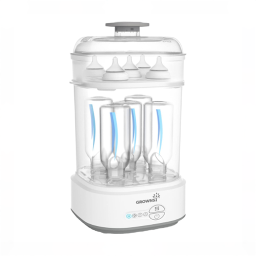 Shop Grownsy Bottle Sterilizer and Dryer, White/Grey at GoodBuy Gear