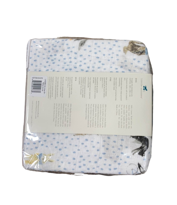 secondhand Little Unicorn Cotton Fitted Crib Sheet, Party Animals