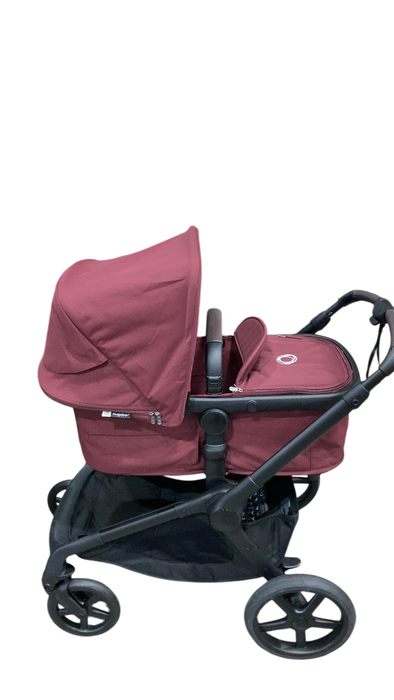 Shop Bugaboo Kangaroo Single To Double Stroller, 2024, Black, Dark Cherry, Dark Cherry at GoodBuy Gear