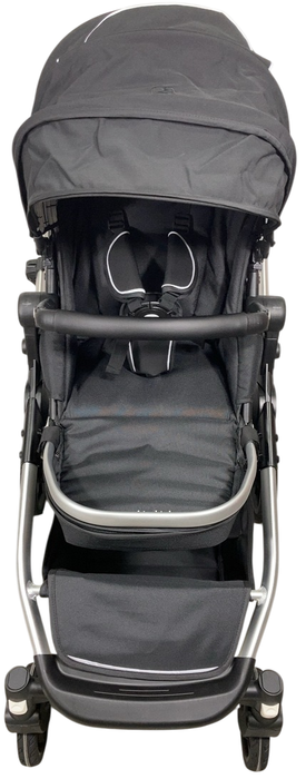 Shop Mockingbird Single to Double 2.0 Stroller, 2024, Black, Silver With Black Leather, Windowpane at GoodBuy Gear