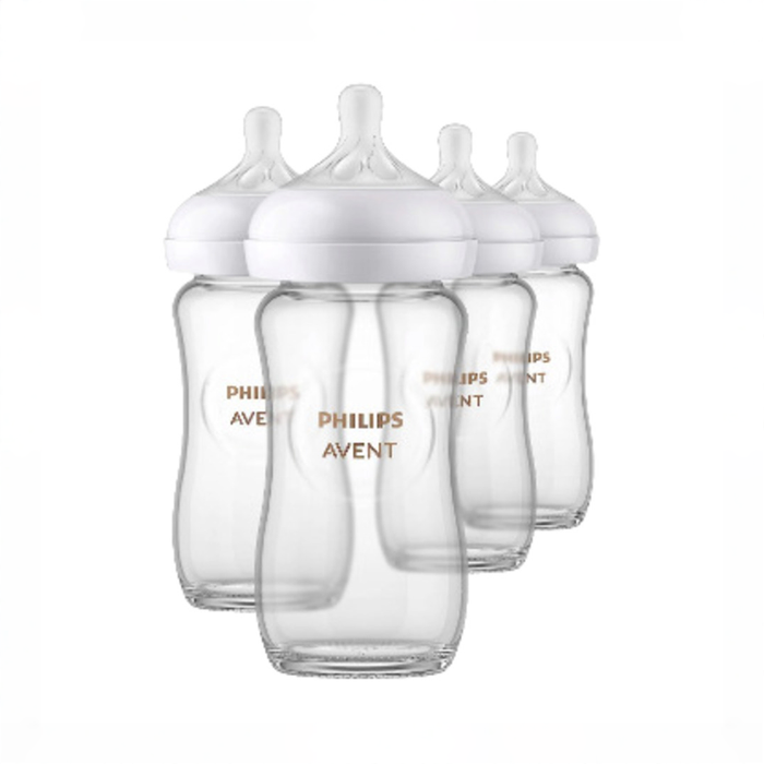 Shop Philips Avent Natural Glass Baby Bottles, 4 Pack, 8oz at GoodBuy Gear