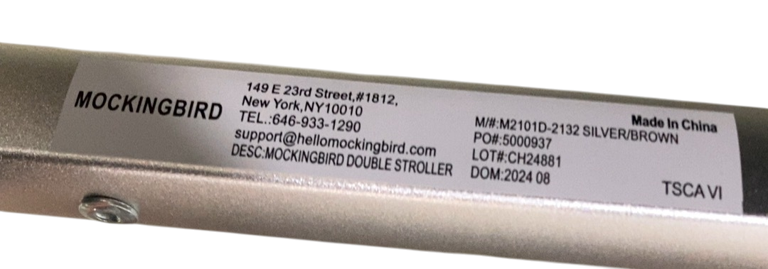 Shop Mockingbird Single to Double 2.0 Stroller, 2024, Black, Silver With Penny Leather, Watercolor Drops at GoodBuy Gear