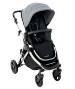 Black and gray Mockingbird 2.0 Single stroller on a white background