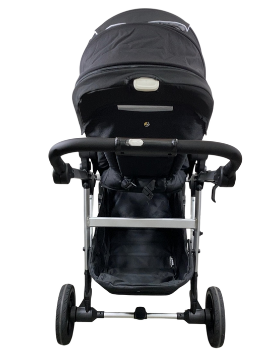 Shop Mockingbird Single to Double 2.0 Stroller, 2024, Black, Silver With Black Leather, Windowpane at GoodBuy Gear