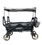Shop Wonderfold S4 Push & Pull Premium Utility Folding Wagon with Canopy, Black, S Series at GoodBuy Gear