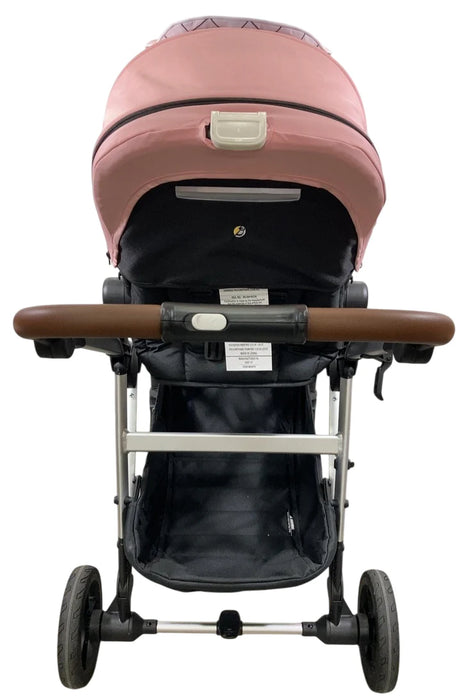 Mockingbird Single to Double 2.0 Stroller, 2025, Bloom, Silver With Penny Leather, Watercolor Drops
