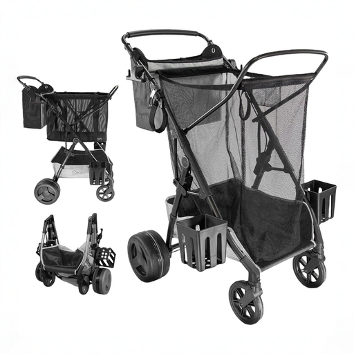 Shop Strolee Beach Cart, Dark Grey at GoodBuy Gear