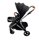 secondhand Mockingbird Single Stroller, 2023, Black, Watercolor Drops, Silver With Penny Leather