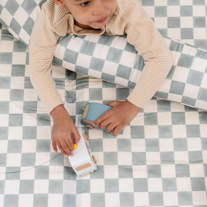 Toki Kids Checker Matcha Organic Cotton Cover