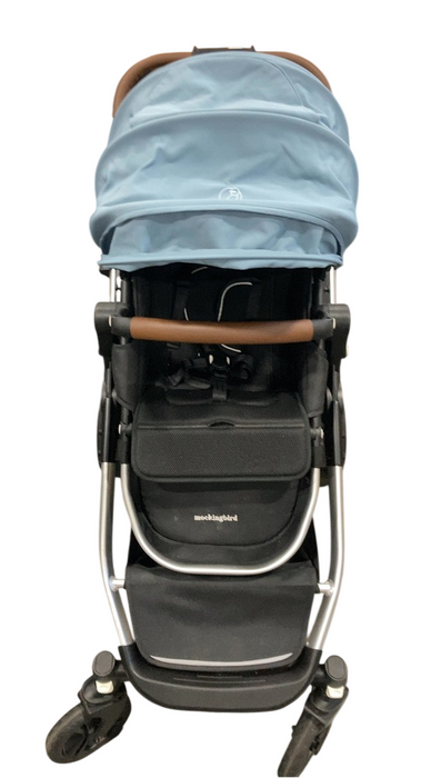 Shop Mockingbird Single to Double 3.0 Stroller, 2025, Silver with Penny Leather, Stone Blue at GoodBuy Gear
