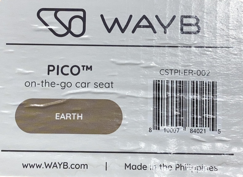 Shop WAYB Pico Portable Car Seat, 2024, Earth at GoodBuy Gear