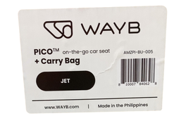 Shop WAYB Pico Portable Car Seat Bundle, Jet, 2024, with Carry Bag at GoodBuy Gear