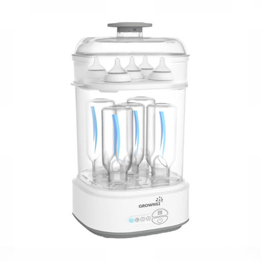 Shop Grownsy Bottle Sterilizer and Dryer, White/Grey at GoodBuy Gear