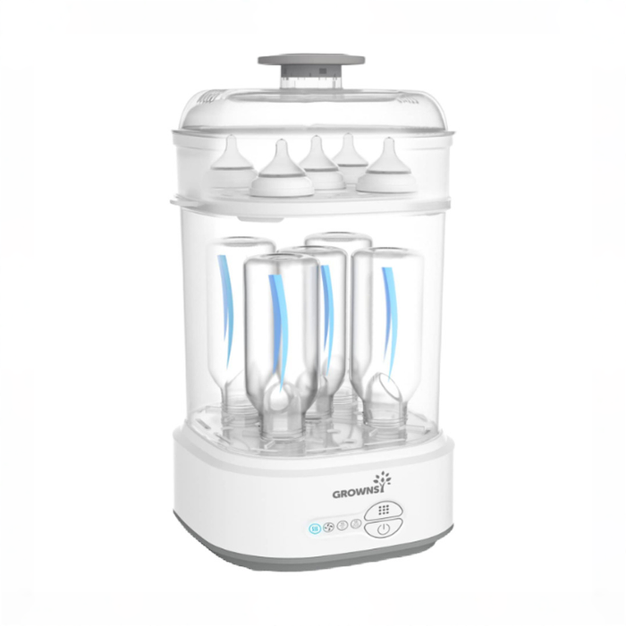 Shop Grownsy Bottle Sterilizer and Dryer, White/Grey at GoodBuy Gear