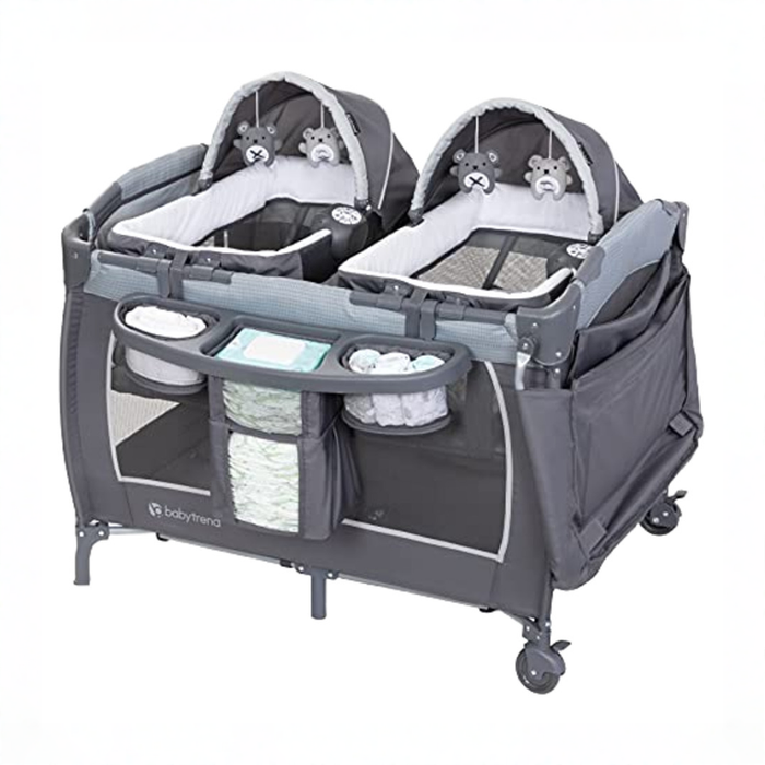 Shop Baby Trend Lil' Snooze Deluxe III for Twins, Cozy Grey at GoodBuy Gear