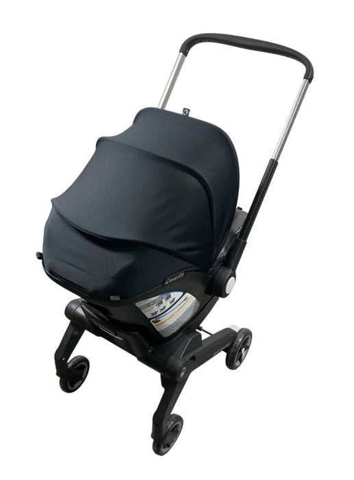 Evenflo Shyft Dual Ride Infant Car Seat Stroller Combo, Boone Gray, 2024, with Carryall Storage