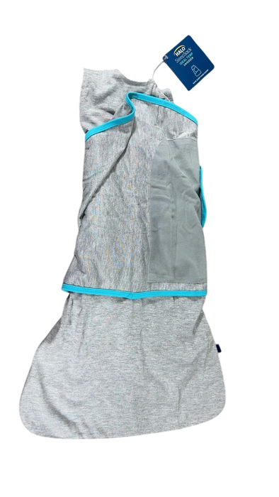 Shop Halo Ideal Temp Swaddle, Grey/Aqua, Small at GoodBuy Gear