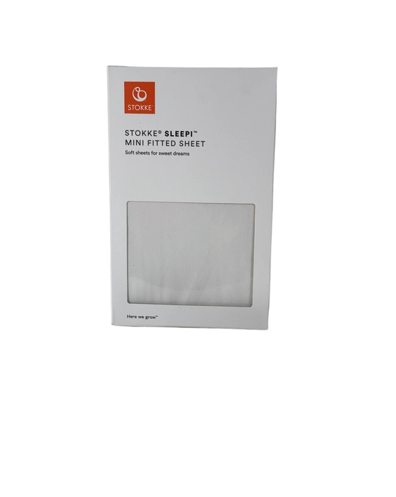 Shop Stokke Sleepi Mini Fitted Sheet, White, V3 at GoodBuy Gear