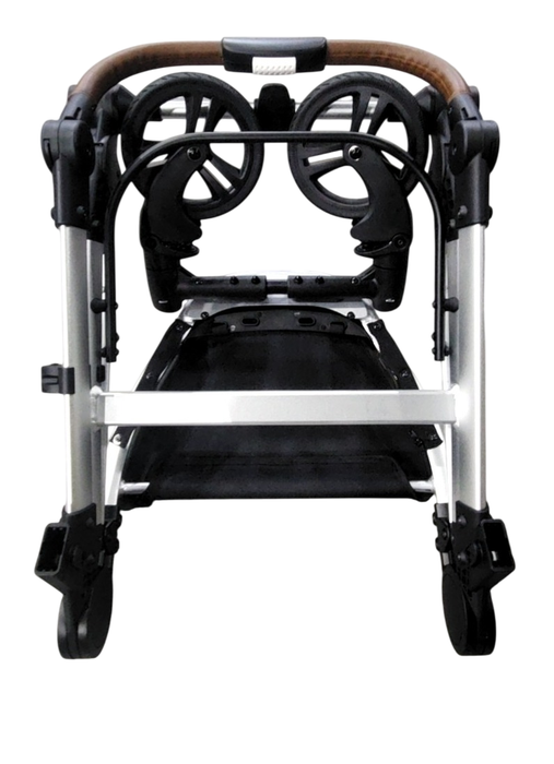 Shop Mockingbird 2.0 Single to Double Stroller Frame, 2024, Silver With Penny Leather at GoodBuy Gear