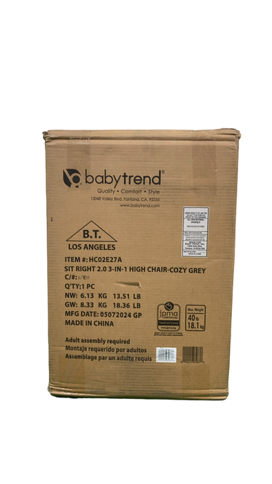 Shop Baby Trend Sit Right High Chair, 2.0 Cozy Grey at GoodBuy Gear