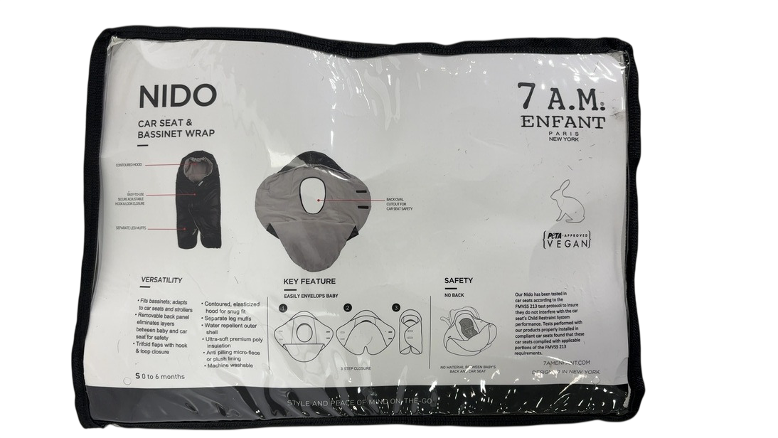 Shop 7 A.M. Enfant Nido, Black, Small (0-6 Months) at GoodBuy Gear