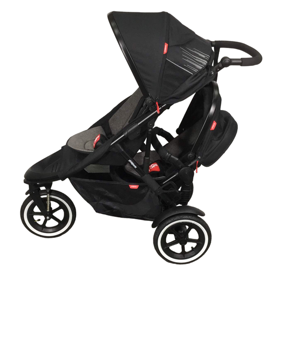 secondhand Phil & Teds Dot Stroller, 2021, Black/Red