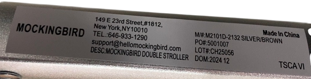 Shop Mockingbird Single to Double 2.0 Stroller, 2024, Sea, Silver With Penny Leather, Windowpane at GoodBuy Gear