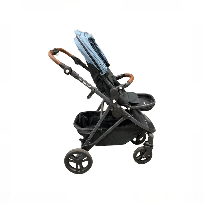 Shop Mockingbird Single 3.0 Stroller, 2025, Charcoal with Penny Leather, Stone Blue at GoodBuy Gear