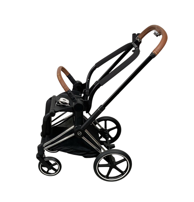 Shop Cybex PRIAM Stroller Frame And Seat, 2023, Chrome/Brown at GoodBuy Gear