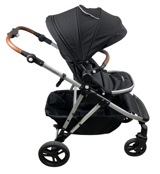 Shop Mockingbird Single to Double 2.0 Stroller, 2024, Black, Silver With Penny Leather, Windowpane at GoodBuy Gear