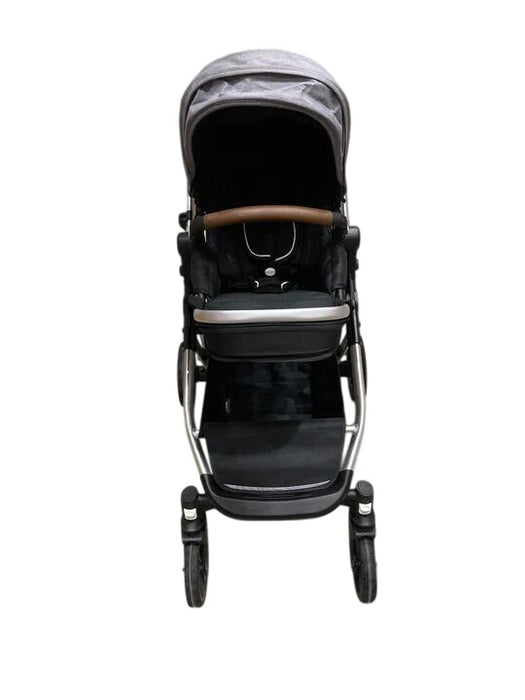 Mockingbird Single to Double 2.0 Stroller, Heather grey, Silver With Penny Leather, 2025, Solid Grey