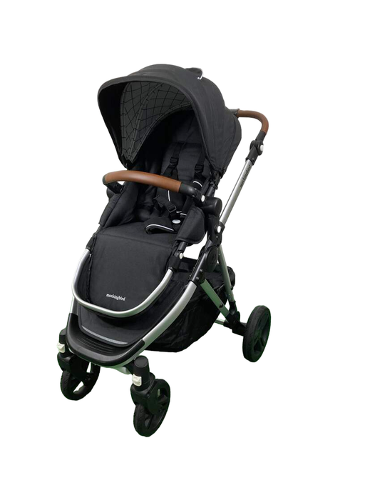 secondhand Mockingbird Single 2.0 Stroller, 2024, Silver with Penny Leather, Windowpane, Black