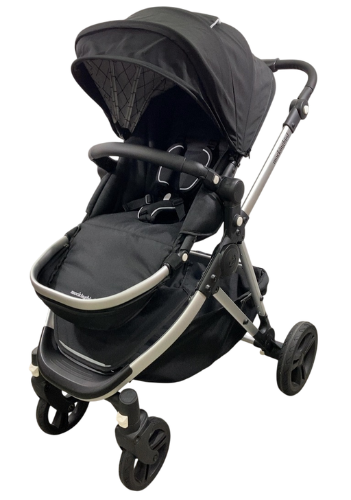 Shop Mockingbird Single 2.0 Stroller, 2024, Black, Silver With Black Leather, Windowpane at GoodBuy Gear