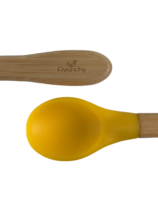 Shop Avanchy Bamboo Baby Spoons 2-Pack, Yellow at GoodBuy Gear