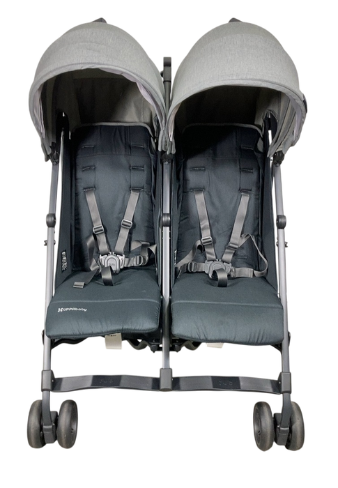 Shop UPPAbaby G-Link V2 Double Stroller, 2022, Greyson (Charcoal Melange) at GoodBuy Gear