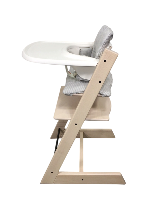 Stokke Tripp Trapp High Chair Complete² + Newborn Set, Nordic Grey, Whitewash