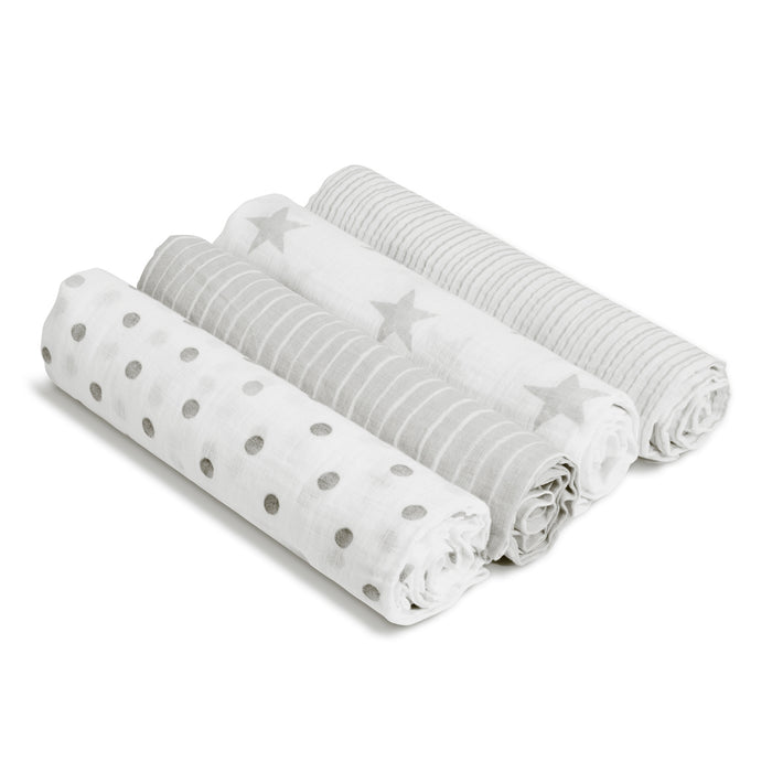 Aden + Anais Cotton Muslin Swaddles Pack of 4, Dusty