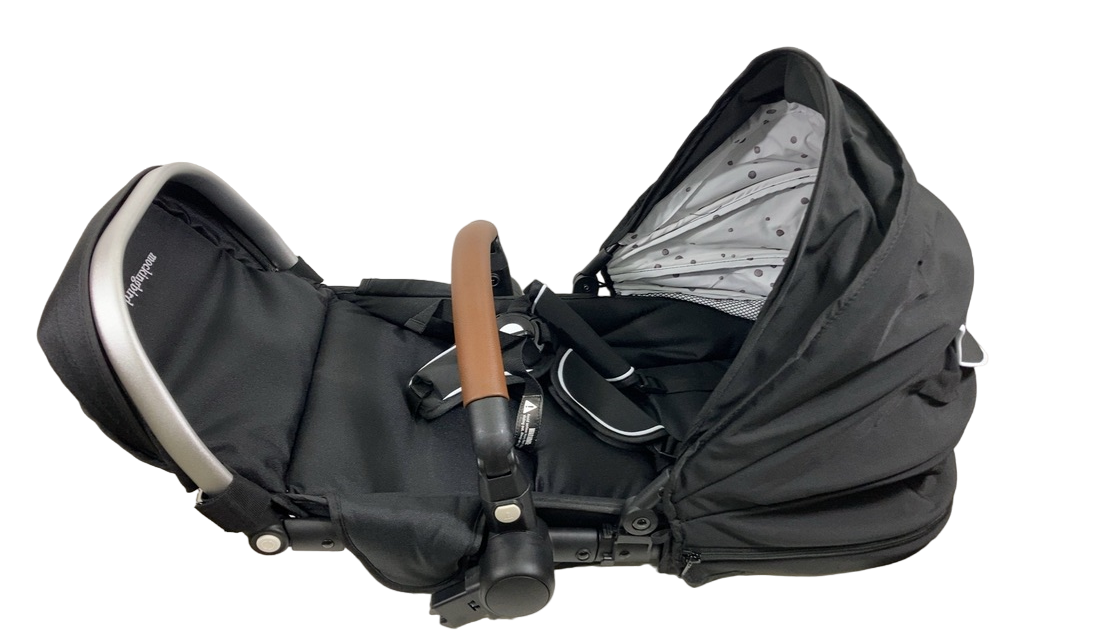 Mockingbird 2nd Seat Kit 2.0, Black, Watercolor Drops, Silver With Penny Leather