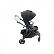 Shop Mockingbird Single to Double 3.0 Stroller, 2025, Charcoal with Penny Leather, Solid Black at GoodBuy Gear