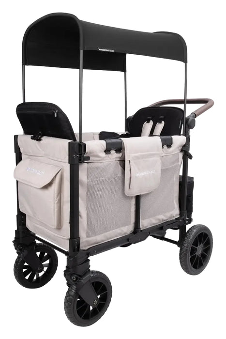 Shop Wonderfold W2 Luxe Pro Double Stroller Wagon, Sandy Beige, 2 Seater at GoodBuy Gear