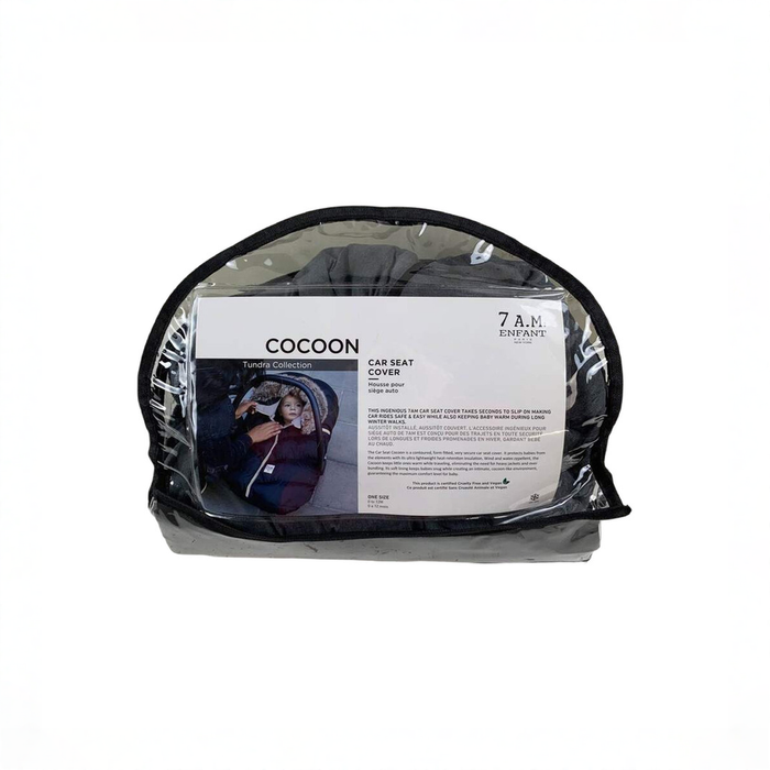 Shop 7 A.M. Enfant Tundra Car Seat Cocoon, Heather Grey Dark/Arctic Faux Fur at GoodBuy Gear