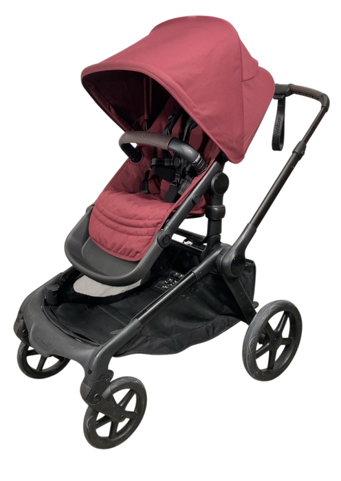 Bugaboo Kangaroo Single To Double Stroller, 2024, Black, Dark Cherry, Dark Cherry