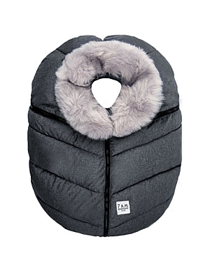 Shop 7 A.M. Enfant Car Seat Cocoon, Tundra Heather Grey Dark/Arctic Faux Fu at GoodBuy Gear