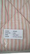 Shop Louelle Quilted Playmat, Palm Beach Pink Stripe, Square at GoodBuy Gear
