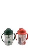 Shop Dr. Brown's Baby’s First Straw Cup, 2 Pack, Olive Green/Coral at GoodBuy Gear