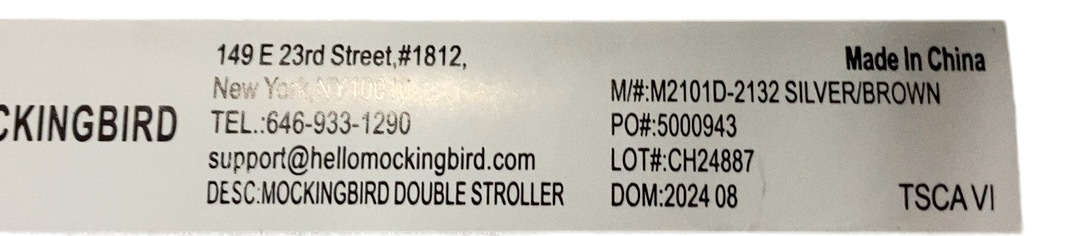 Shop Mockingbird Single to Double 2.0 Stroller, 2024, Black, Silver With Penny Leather, Watercolor Drops at GoodBuy Gear