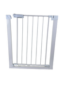 Shop BABELIO Pressure Mounted Metal Baby Gate, White, 1 Piece, Door at GoodBuy Gear